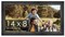 14x8 Wide Barnwood Picture Frame with UV-Resistant Acrylic & Acid Free Backing, Available in 6 Paint Finishes - Grey, Brown, White, and Black